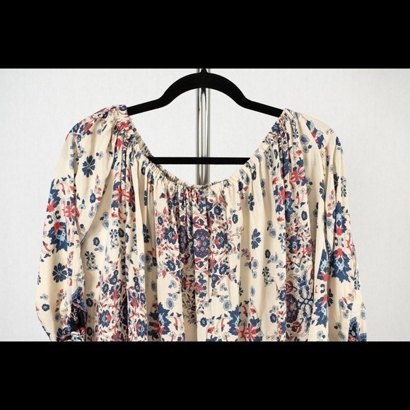 JAASE LF Navy Batik floral printed mini dress size S - Picture 3 of 14